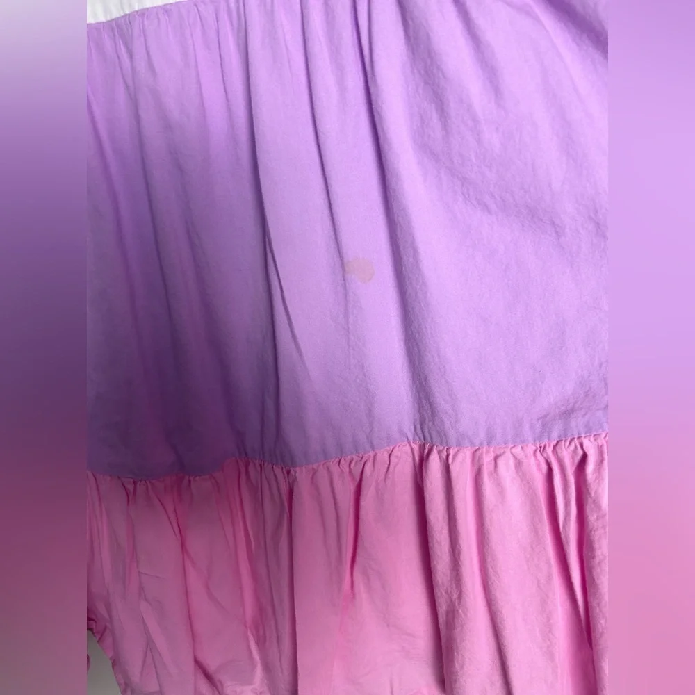 HYFVE White and Purple Ruffled Tiered Sundress - Picture 3 of 4